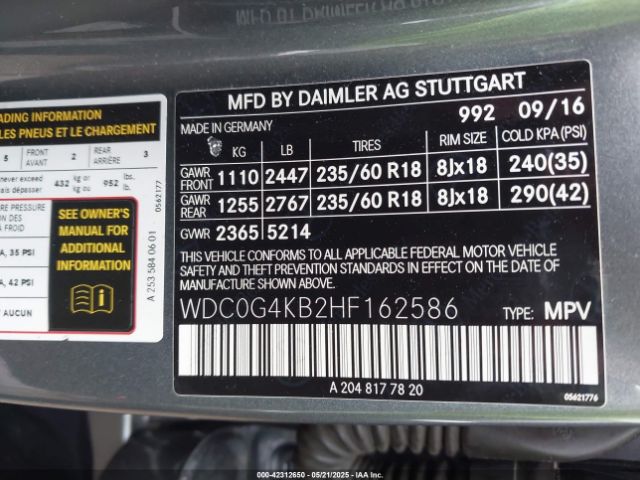 WDC0G4KB2HF162586 Mercedes-Benz Glc 300 4matic
