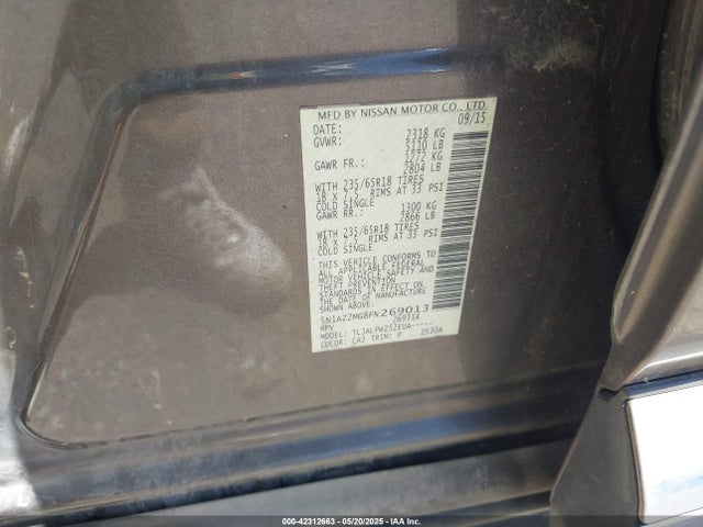 5N1AZ2MG8FN269013 Nissan 2015