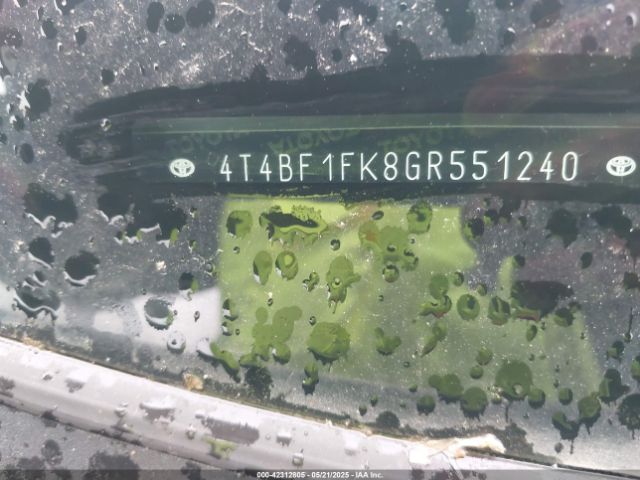 4T4BF1FK8GR551240 Toyota CAMRY LE
