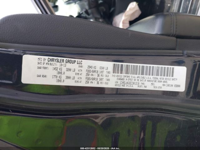 1C4RDJAG3EC301218 Dodge Durango Sxt