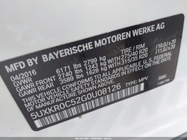 5UXKR0C52G0U08126 BMW X5 Xdrive35i