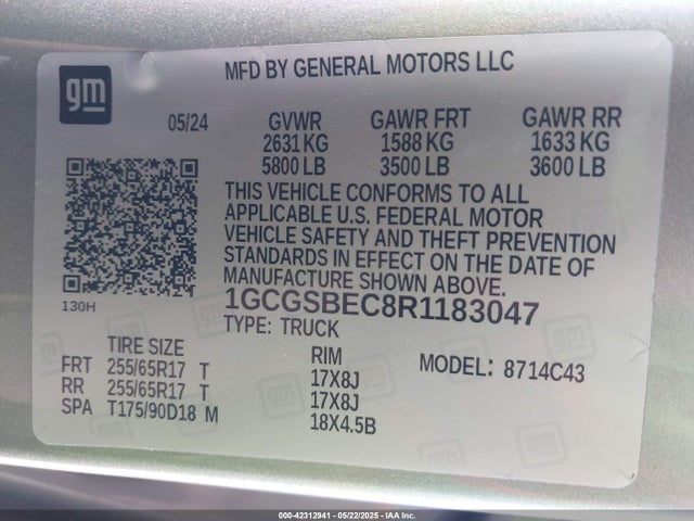1GCGSBEC8R1183047 Chevrolet l2r