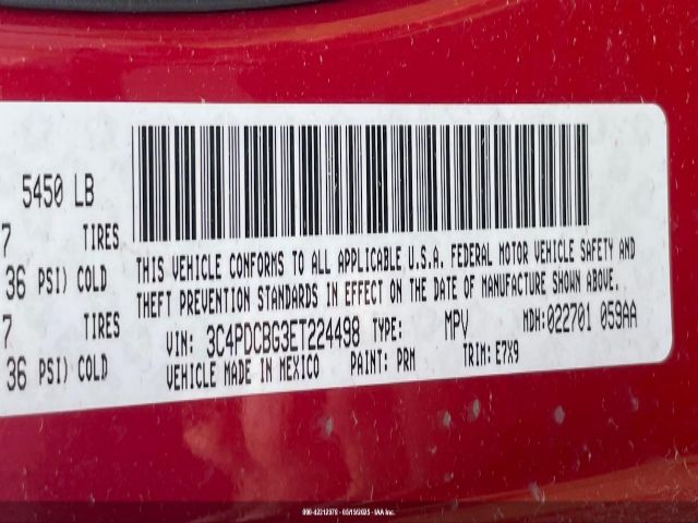 3C4PDCBG3ET224498 Dodge Journey Sxt