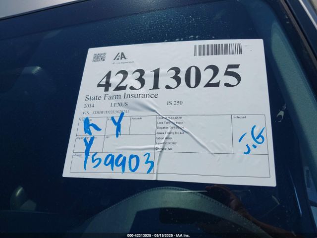 JTHBF1D22E5028741 Lexus IS 250