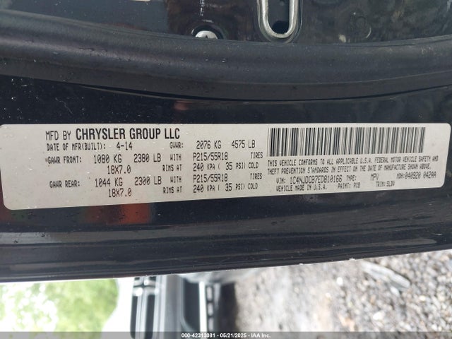 Jeep Compass Limited 2014 1C4NJDCB7ED810166 Image 9