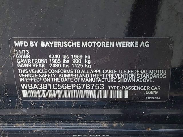 WBA3B1C56EP678753 BMW 320i