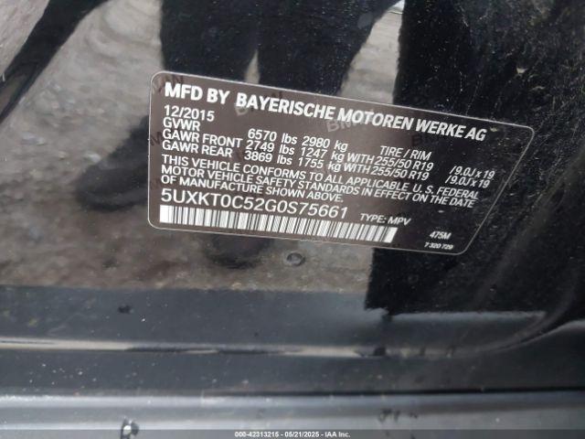 5UXKT0C52G0S75661 BMW X5