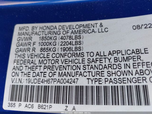 2023 ACURA INTEGRA 19UDE4H67PA004247 Photo 8