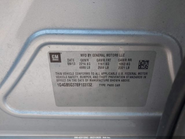 1G4GB5G37EF103132 Buick Lacrosse Leather Group