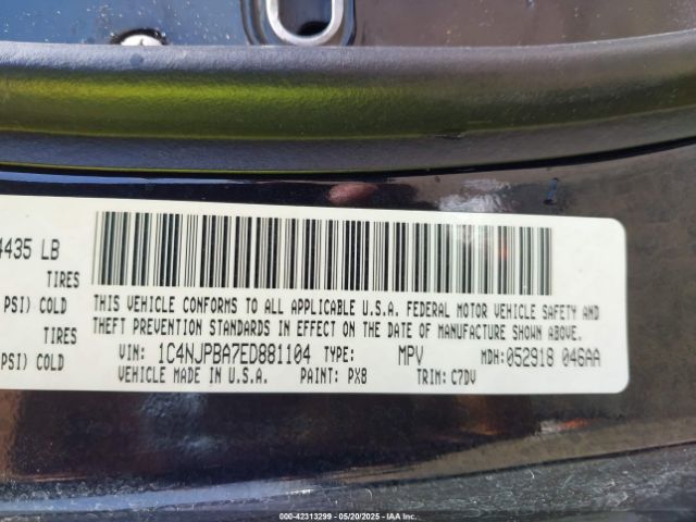 1C4NJPBA7ED881104 Jeep Patriot