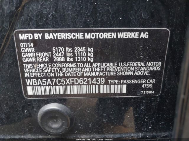 2015 BMW 528I WBA5A7C5XFD621439 Photo 8