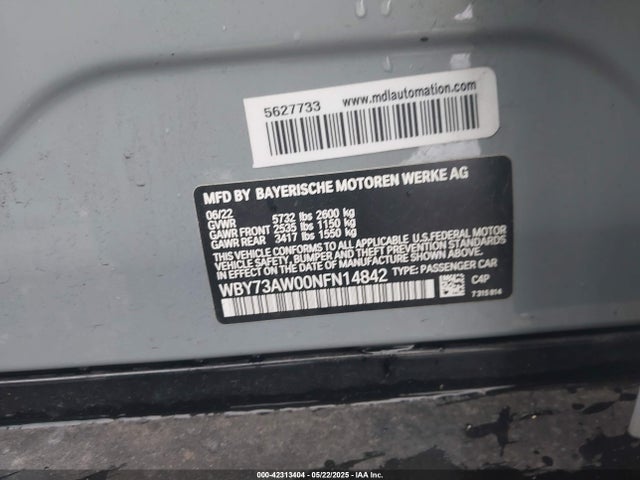 WBY73AW00NFN14842 BMW 2022