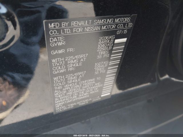KNMAT2MT2FP584851 Nissan 2015