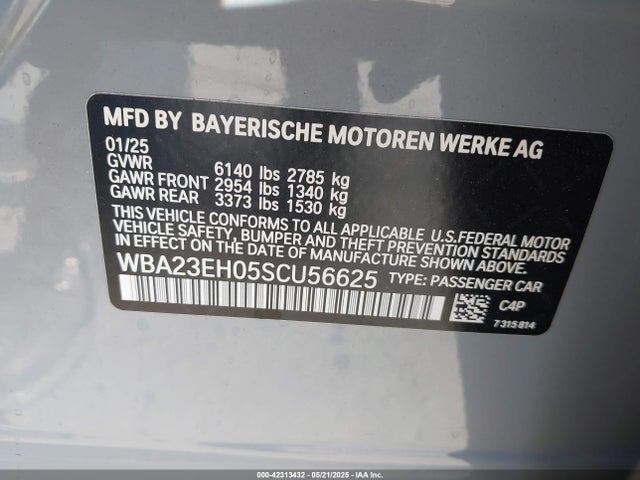WBA23EH05SCU56625 BMW 740I