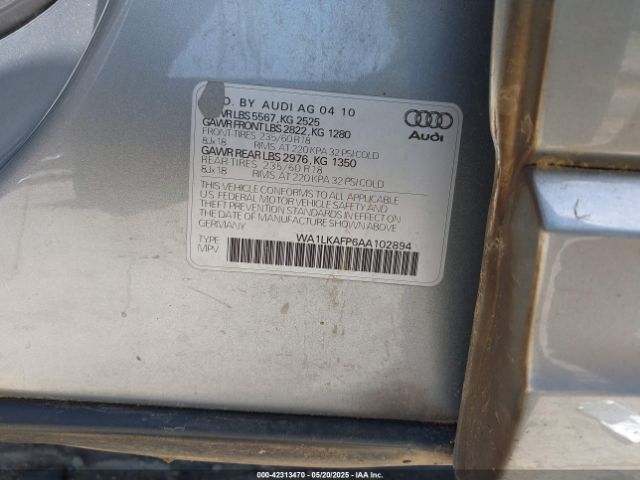 2010 AUDI Q5 WA1LKAFP6AA102894 Photo 8