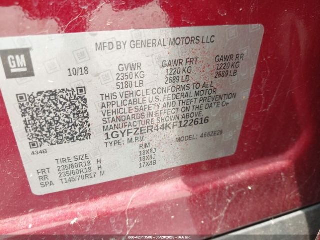 1GYFZER44KF122616 Cadillac lsy - sidi, vvt, alum, var 3