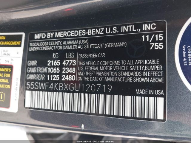 55SWF4KBXGU120719 Mercedes-Benz C 300 4matic/luxury 4matic/sport 4matic