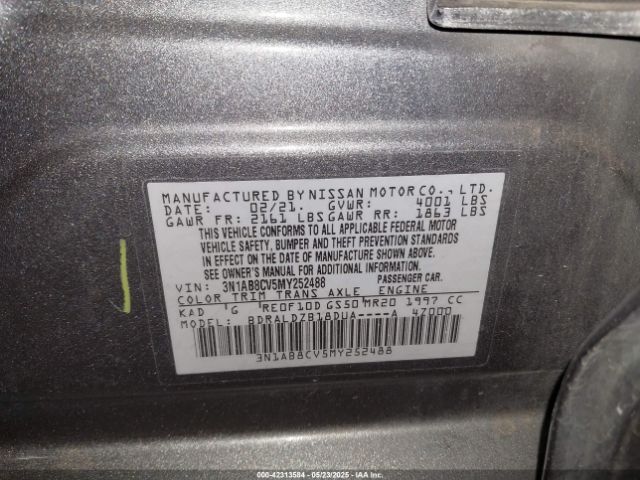 3N1AB8CV5MY252488 Nissan Sentra