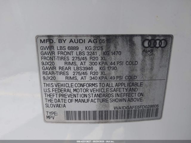 WA1DGAFE5FD028605 Audi Q7