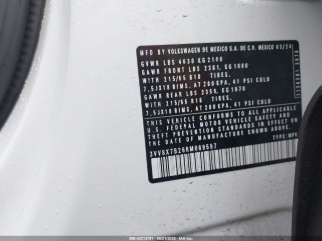 2024 VOLKSWAGEN TAOS 3VV8X7B26RM069597 Photo 8