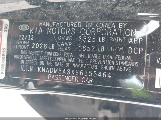 KNADM5A3XE6355464 KIA RIO LX