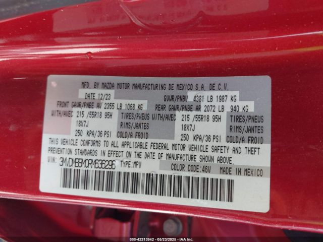 3MVDMBBM0RM636296 Mazda Cx-30 2.5 S Select Sport