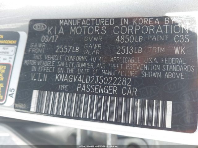 KNAGV4LD2J5022282 KIA Optima Plug-in Hybrid Ex