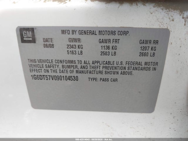 2009 CADILLAC CTS 1G6DT57V090104530 Photo 8