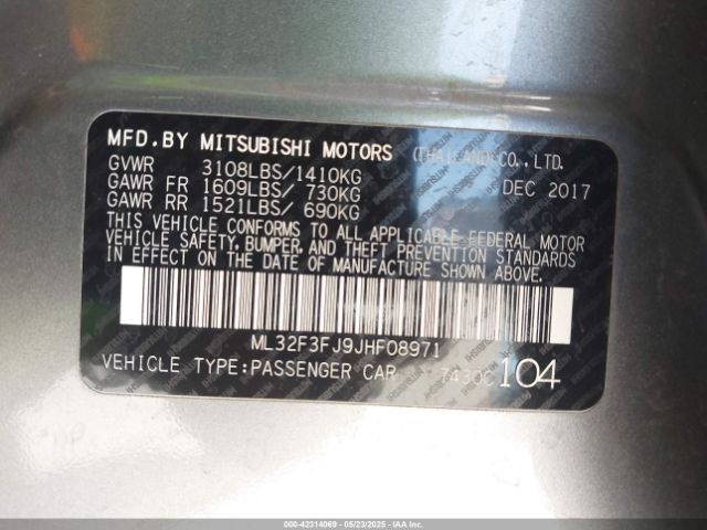 2018 MITSUBISHI MIRAGE G4 ML32F3FJ9JHF08971 Photo 8