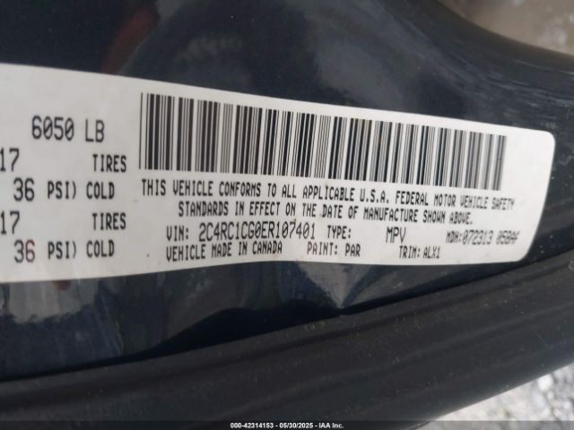 2014 CHRYSLER TOWN & COUNTRY 2C4RC1CG0ER107401 Photo 8