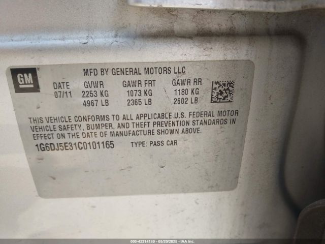 2012 CADILLAC CTS 1G6DJ5E31C0101165 Photo 8
