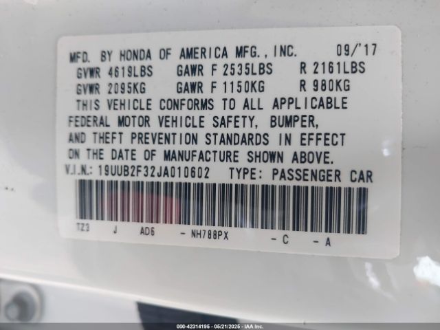 2018 ACURA TLX 19UUB2F32JA010602 Photo 8
