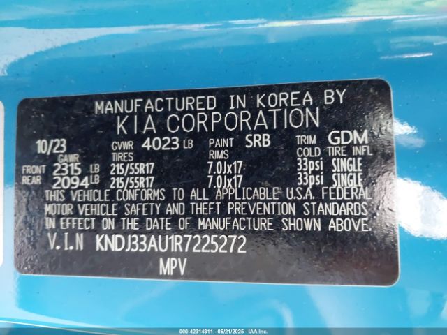KNDJ33AU1R7225272 KIA SOUL EX