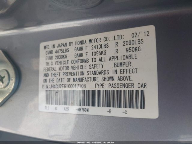 2012 ACURA TSX JH4CU2F61CC017108 Photo 8