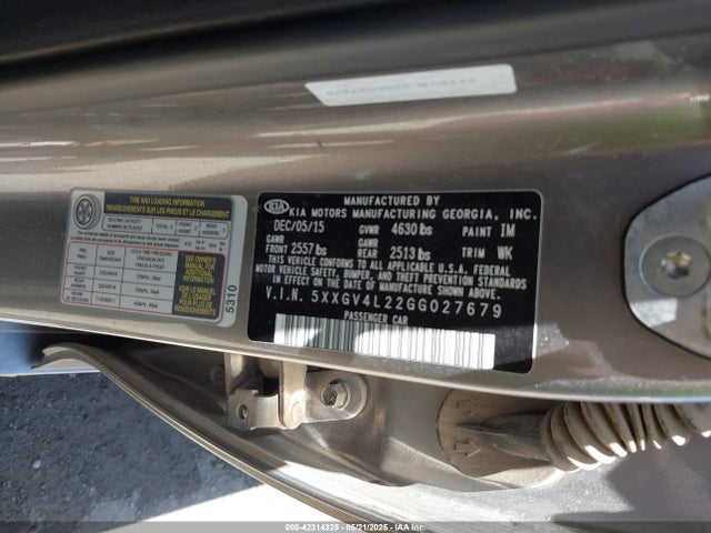 5XXGV4L22GG027679 KIA t-gdi theta ii