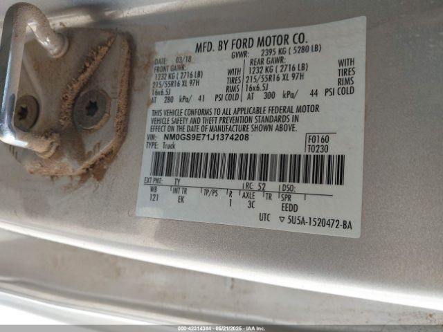 NM0GS9E71J1374208 Ford Transit Connect Xl