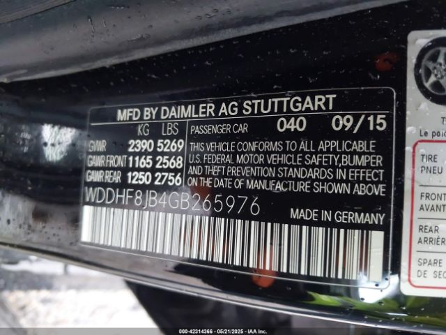 WDDHF8JB4GB265976 Mercedes-Benz E 350 4matic