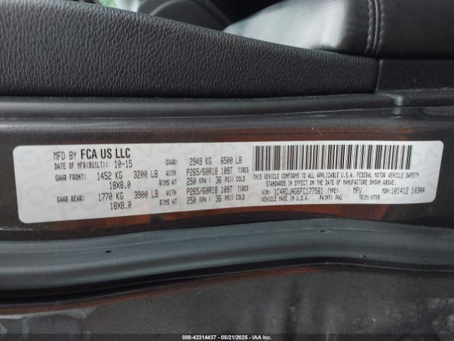 2015 DODGE DURANGO 1C4RDJAG6FC177561 Photo 8