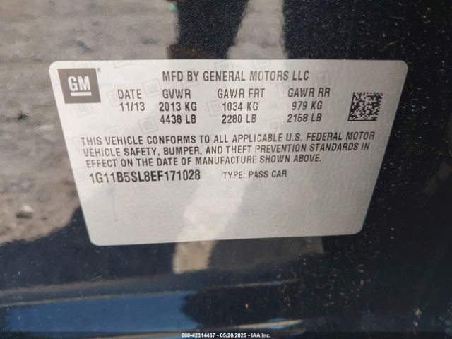 1G11B5SL8EF171028 Chevrolet Malibu 1ls
