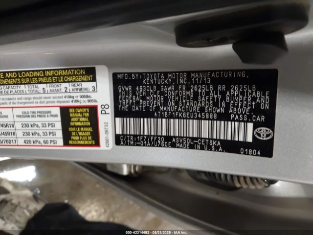 4T1BF1FK6EU345888 Toyota Camry Se Sport