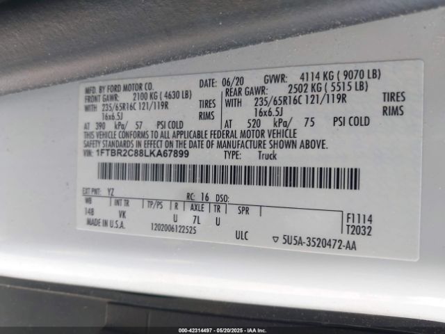 1FTBR2C88LKA67899 Ford Transit-250