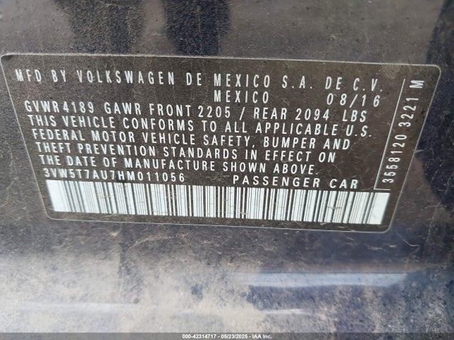 Volkswagen 2.0 tsi 2017 3VW5T7AU7HM011056 Image 9
