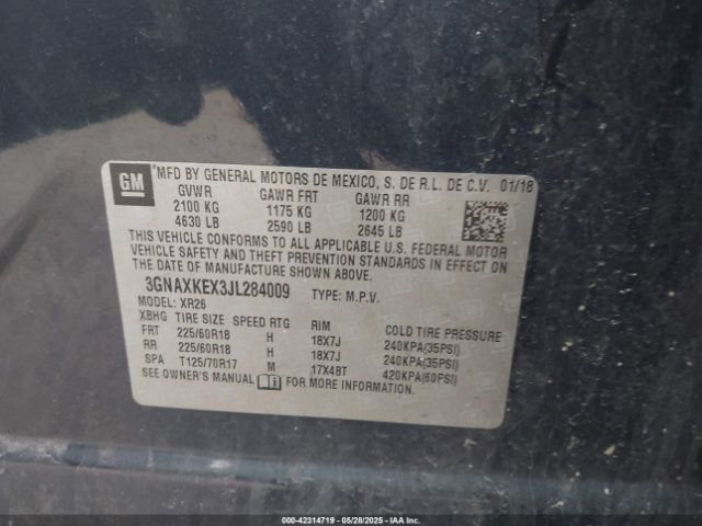 2018 CHEVROLET EQUINOX 3GNAXKEX3JL284009 Photo 8