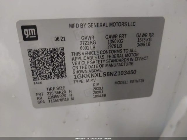 2022 GMC ACADIA 1GKKNXLS8NZ103450 Photo 8