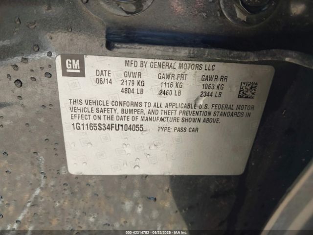 2015 CHEVROLET IMPALA 1G1165S34FU104055 Photo 8
