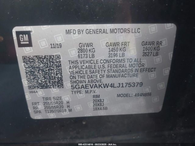 2020 BUICK ENCLAVE 5GAEVAKW4LJ175379 Photo 8