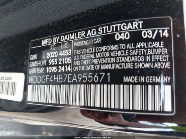 WDDGF4HB7EA955671 Mercedes-Benz C 250 Luxury/sport