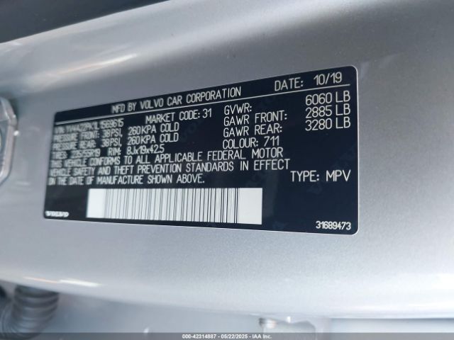 2020 VOLVO XC90 YV4A22PK1L1569615 Photo 8