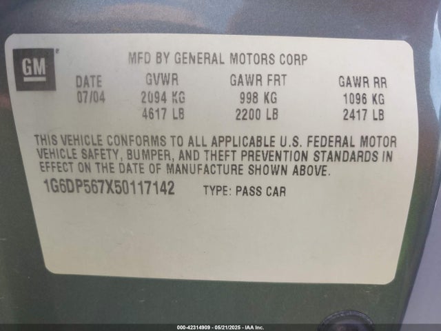 2005 CADILLAC CTS 1G6DP567X50117142 Photo 8
