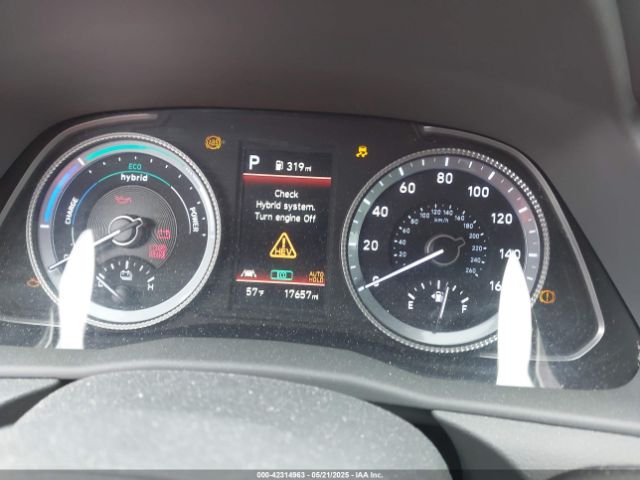 KMHL24JJ7PA059214 Hyundai Sonata Hybrid Blue